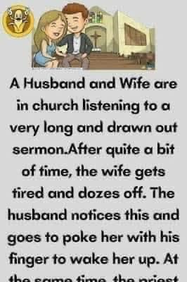 In the church are a husband and wife.