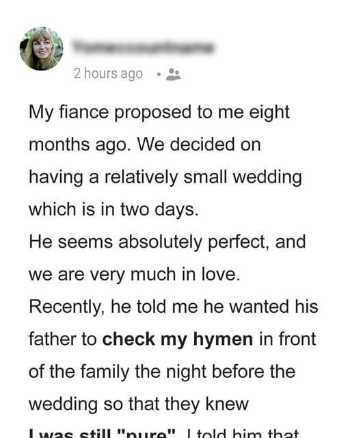 What the woman decided after her fiance’s demand..