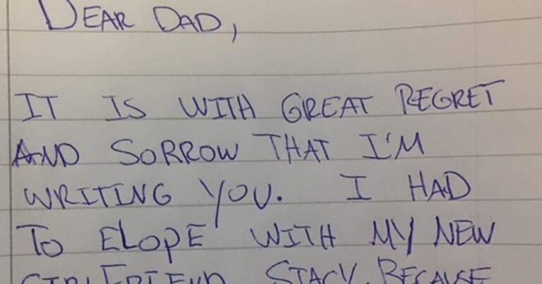 Dad finds a goodbye letter from 16-year-old daughter He reads the last lines and starts bawling!