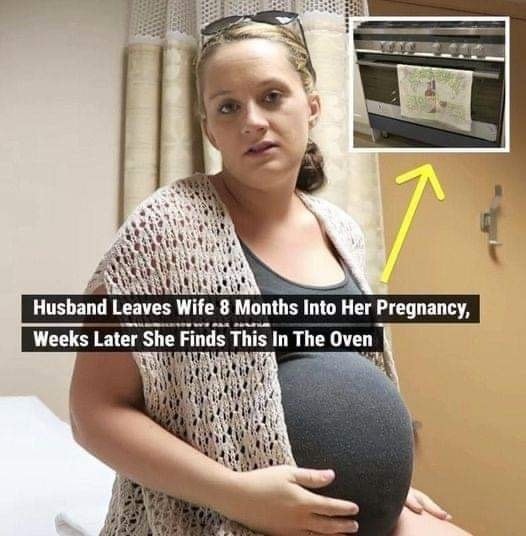 Pregnant Wife’s Shocking Discovery in the Oven After Husband’s Unexpected Departure!