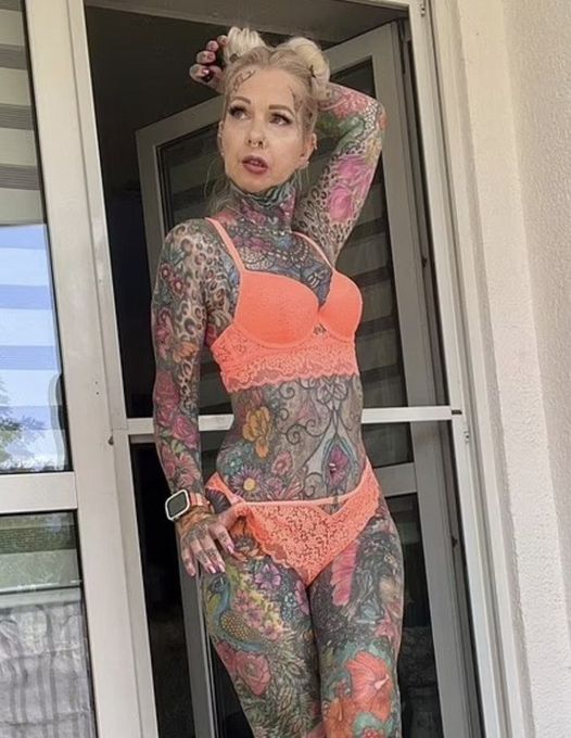 Grandma With Full Body Tattoos Reveals Her Picture From A Decade Ago