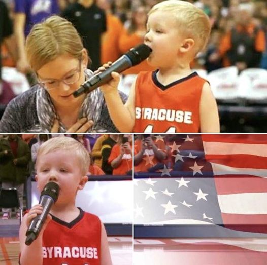 3-Year-Old Fearlessly Sings National Anthem In Front Of A Crowd