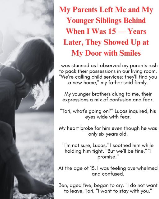 My Parents Left Me and My Younger Siblings Behind When I Was 15 — Years Later, They Showed Up at My Door with Smiles