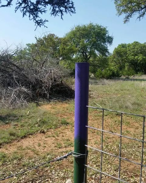 If you see a purple fence post, you need to know what it means