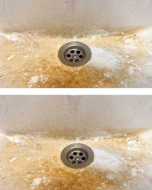 What’s the best way to get rid of lime and rust in a sink?