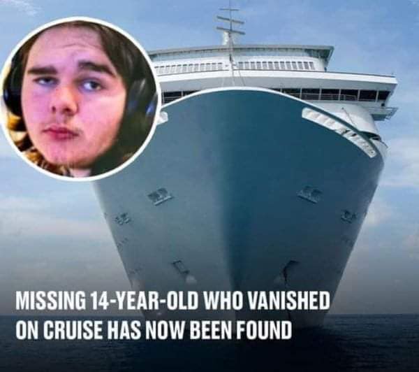 The 14-year-old who went missing on a European cruise has been found.