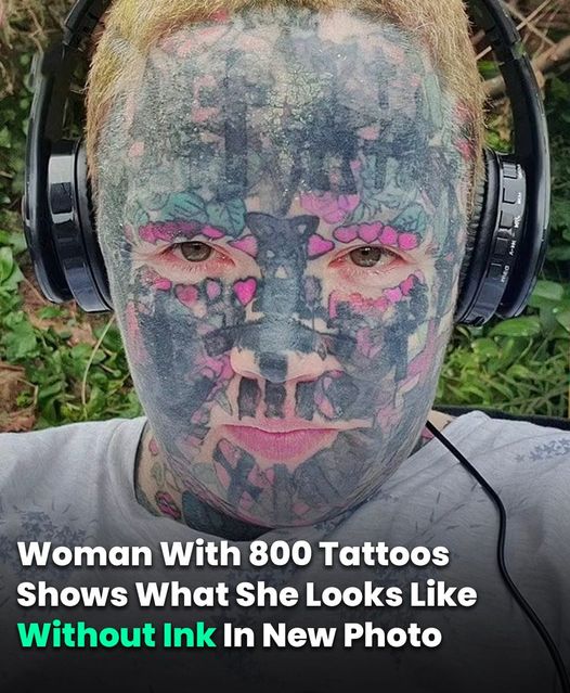 Mom With 800 Tattoos Shows What She Looks Like Without Ink In New Photo