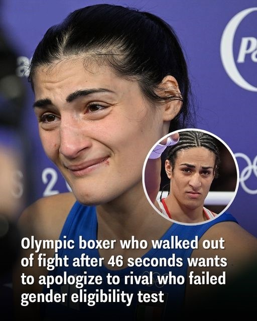 Olympic boxer who walked out of fight after 46 seconds wants to apologize to rival who failed gender eligibility test