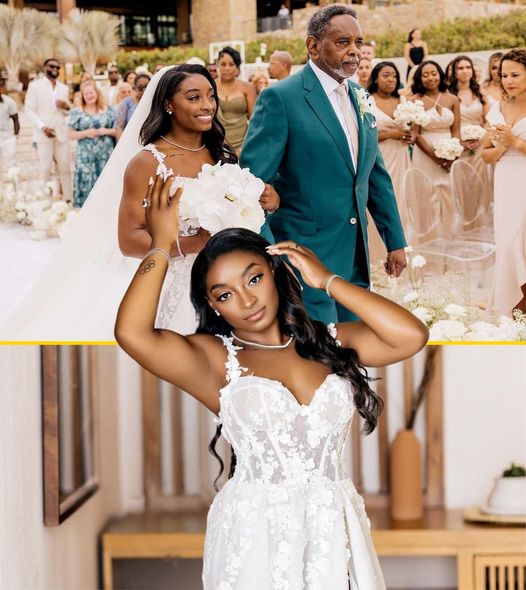 Simone Biles in 120 dollar dress blasted for unkempt hair – This is her handsome husband