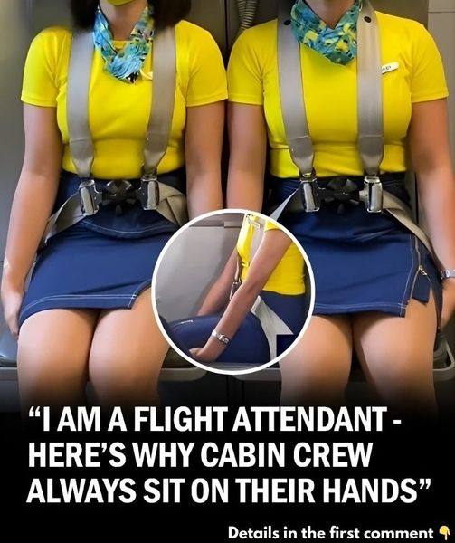 Flight Attendant Reveals Surprising Reason Why Cabin Crew Sits On Their Hands During Take Off and Landing